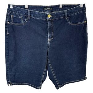 d. Jeans Plus Size 18W Denim Shorts Dark Wash Blue Bermuda Shorts 11 Inch 994